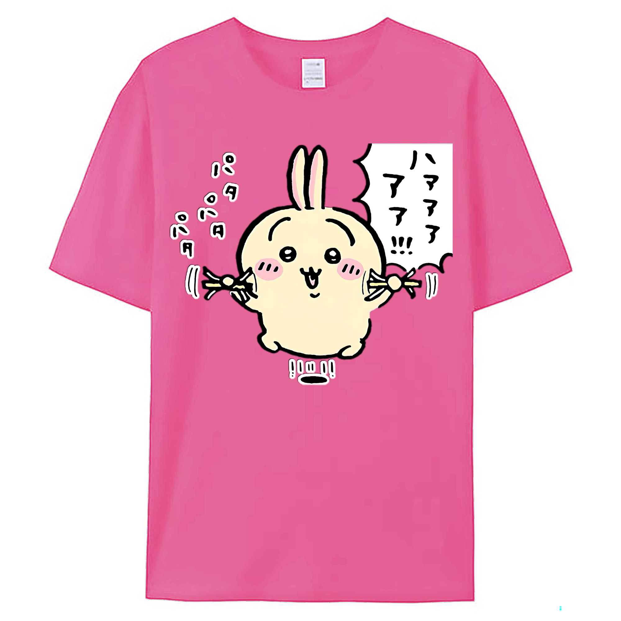 （画像用） ちいかわ うさぎ Chii-kawa usagi レディースカジュアルプリントTシャツ（綿100％）